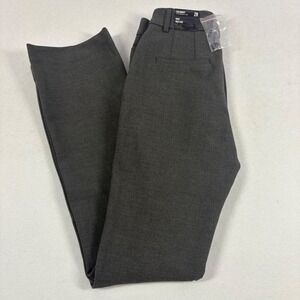 NWT Express Columnist Boot High Rise Dress Pants Women 2R Gray 26x32 Office